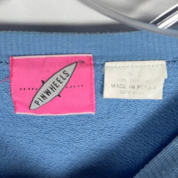 Vintage 80s Pinwheel 3D Fuzzy Teddy Bears Playing Music Teacher Crewneck Size M - Picture 5 of 7